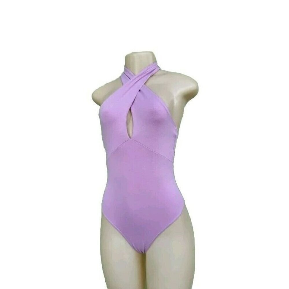 ZARA WOMEN LIGHT PURPLE Wrap bodysuit SIZE S 4174 165